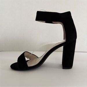 Jeffrey Campbell Strappy Sandals Block Heel Lindsay Dressy Suede Black Size 6.5
